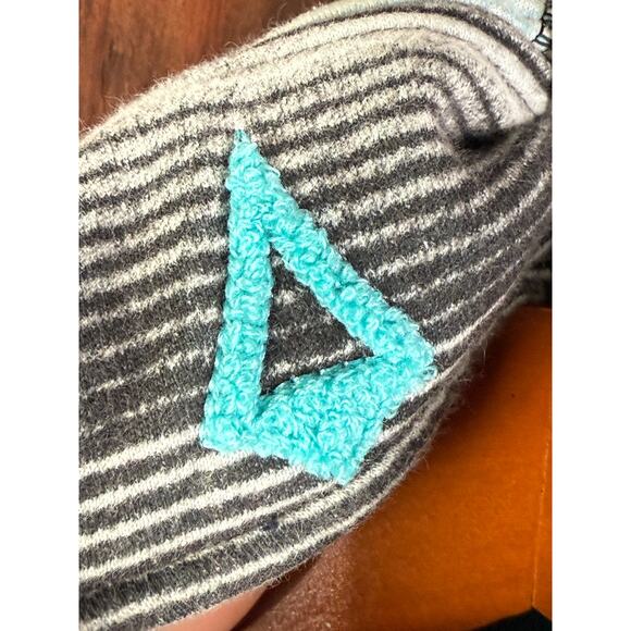 Ivivva by Lululemon Zip Up Scuba Hoodie Jacket‎ Striped Kids Mint Black Youth 12 - Picture 8 of 10